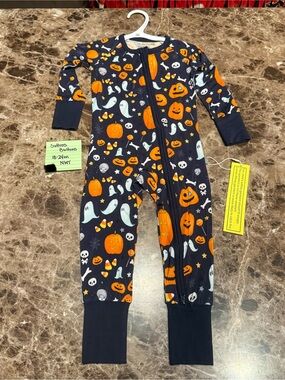 Suttons Buttons bamboo Halloween zippy 18-24m